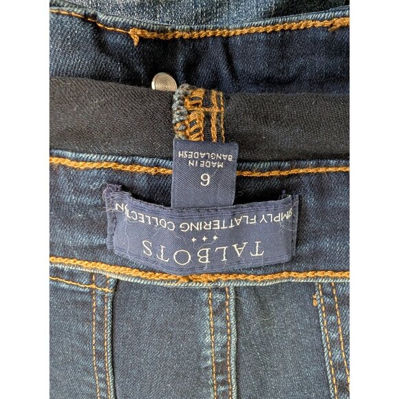 Talbots Simply Flattering Collection Womens Size 6 Dark Wash Denim Jeggings With - Picture 3 of 6